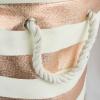 imageDII Collapsible Laundry HamperStorage Basket Stripe Woven Paper Gold Stripe LargeCopper Stripe