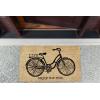 imageDII Natural Coir Doormat Fun Greeting Mat Bee Happy 18x30Bicycle