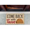 imageDII Natural Coir Doormat Fun Greeting Mat Bee Happy 18x30Come Back With Tacos