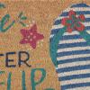 imageDII Natural Coir Doormat Fun Greeting Mat Jump in The Lake 18x30Flip Flop