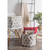 imageDII Polyester Container with Handles Ikat Storage Bin Large Round Stone