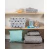 imageDII Polyester Container with Handles Ikat Storage Bin Medium Mineral GrayFrench Blue