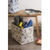 imageDII Polyester Container with Handles Ikat Storage Bin Medium Mineral GrayMineral Gray