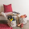 imageDII Polyester Container with Handles Ikat Storage Bin Medium Mineral GrayStone