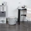 imageDII Polyester Container with Handles Lattice Storage Bin Small Round Gray