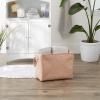 imageDII Polyester Storage Bin Gold Metallic Collection Collapsible with Handles Medium Natural OffWhiteMillennial Pink