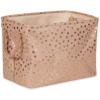 imageDII Polyester Storage Bin Gold Metallic Collection Collapsible with Handles Medium Natural OffWhiteMillennial Pink