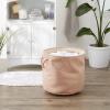 imageDII Polyester Storage Bin Gold Metallic Collection Collapsible with Handles Medium Natural OffWhiteMillennial Pink