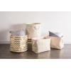 imageDII Polyester Storage Bin Gold Metallic Collection Collapsible with Handles Medium Natural OffWhiteNatural OffWhite