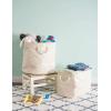 imageDII Polyester Storage Bin Gold Metallic Collection Collapsible with Handles Medium Natural OffWhiteNatural OffWhite