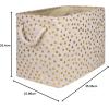 imageDII Polyester Storage Bin Gold Metallic Collection Collapsible with Handles Medium Natural OffWhiteNatural OffWhite