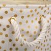imageDII Polyester Storage Bin Gold Metallic Collection Collapsible with Handles Medium Natural OffWhiteNatural OffWhite