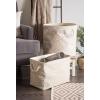 imageDII Polyester Storage Bin Gold Metallic Collection Collapsible with Handles Medium Natural OffWhiteNatural OffWhite