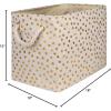 imageDII Polyester Storage Bin Gold Metallic Collection Collapsible with Handles Medium Natural OffWhiteNatural OffWhite