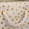 imageDII Polyester Storage Bin Gold Metallic Collection Collapsible with Handles Medium Natural OffWhiteNatural OffWhite