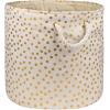 imageDII Polyester Storage Bin Gold Metallic Collection Collapsible with Handles Medium Natural OffWhiteNatural OffWhite