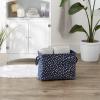 imageDII Polyester Storage Bin Gold Metallic Collection Collapsible with Handles Medium Natural OffWhiteNautical