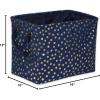 imageDII Polyester Storage Bin Gold Metallic Collection Collapsible with Handles Medium Natural OffWhiteNautical