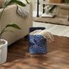 imageDII Polyester Storage Bin Gold Metallic Collection Collapsible with Handles Medium Natural OffWhiteNautical