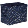 imageDII Polyester Storage Bin Gold Metallic Collection Collapsible with Handles Medium Natural OffWhiteNautical