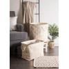imageDII Polyester Storage Bin Gold Metallic Collection Collapsible with Handles Medium Natural OffWhitePineapple