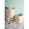 imageDII Polyester Storage Bin Gold Metallic Collection Collapsible with Handles Medium Natural OffWhitePineapple