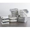 imageDII Woven Paper Storage Bin Urban Stripe Urban Gray Medium RoundUrban Gray
