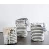 imageDII Woven Paper Storage Bin Urban Stripe Urban Gray Medium RoundUrban Gray