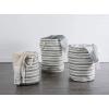imageDII Woven Paper Storage Bin Urban Stripe Urban Gray Medium RoundUrban Gray