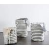 imageDII Woven Paper Storage Bin Urban Stripe Urban Gray Medium RoundUrban Gray