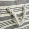 imageDII Woven Paper Storage Bin Urban Stripe Urban Gray Medium RoundUrban Gray