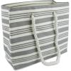 imageDII Woven Paper Storage Bin Urban Stripe Urban Gray Medium RoundUrban Gray