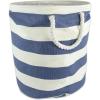 imageDII Collapsible Laundry HamperStorage Basket Stripe Woven Paper Gold Stripe LargeNautical Blue Stripe