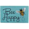 imageDII Natural Coir Doormat Fun Greeting Mat Bee Happy 18x30Bee Happy
