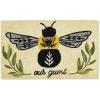 imageDII Natural Coir Doormat Fun Greeting Mat Bee Happy 18x30Bee Our Guest