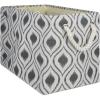 imageDII Polyester Container with Handles Ikat Storage Bin Medium Mineral GrayMineral Gray