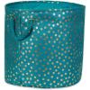 imageDII Polyester Storage Bin Gold Metallic Collection Collapsible with Handles Medium Natural OffWhiteTeal