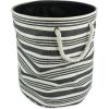 imageDII Woven Paper Storage Bin Urban Stripe Urban Gray Medium RoundUrban Black
