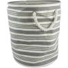 imageDII Woven Paper Storage Bin Urban Stripe Urban Gray Medium RoundUrban Gray
