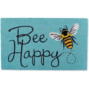 imageDII Natural Coir Doormat Fun Greeting Mat Jump in The Lake 18x30Bee Happy
