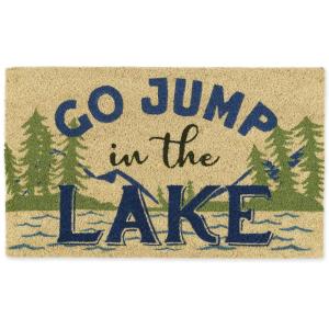 imageDII Natural Coir Doormat Fun Greeting Mat Jump in The Lake 18x30Jump in the Lake