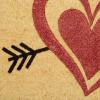 imageDII Colorful Design Natural Coir Doormat 18x30 WatermelonHeart Bow and Arrow Glitter