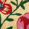 imageDII Floral Design Collection Natural Coir Doormat 17x29 Blue PeoniesBright Blossom