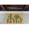 imageDII Floral Design Collection Natural Coir Doormat 17x29 Blue PeoniesCactus