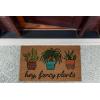 imageDII Floral Design Collection Natural Coir Doormat 17x29 Blue PeoniesFancy Plants
