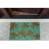 imageDII Floral Design Collection Natural Coir Doormat 17x29 Blue PeoniesPalm Beach