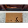 imageDII Greetings Collection Natural Coir Doormat 18x30 HelloGoodbyeHi