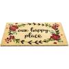 imageDII Heavy Duty Coir Doormat with Nonslip Vinyl Backing Welcome Mat Outdoor Entry Way ampamp Front Porch Dcor Home 17x29Our Happy Place