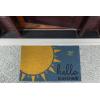 imageDII Natural Coir Doormat Decorative Hello Mat 17x29 BonjourHello Sunshine  Blue