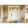 imageDII Natural Coir Doormat Decorative Hello Mat 17x29 BonjourHello Sunshine  Blue